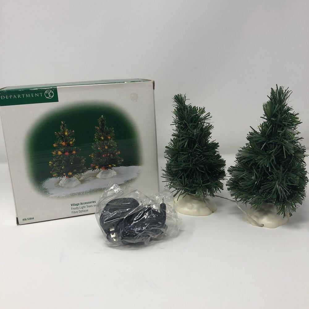 Dept 56 Frosty Light Trees Fiber Optic 52844 Snow Village Accessory Christmas